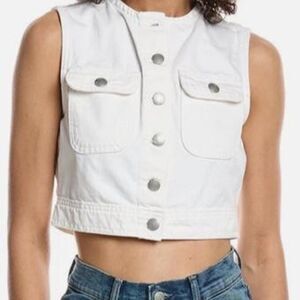 Dl1961 Women's White Denim Vest